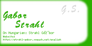 gabor strahl business card